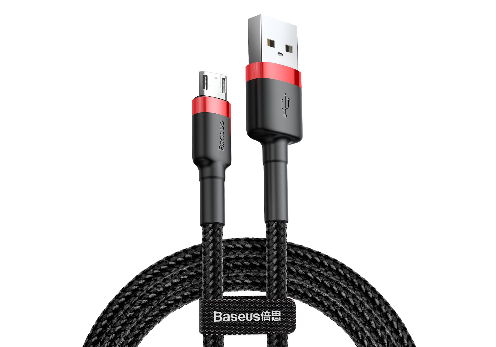 фото Baseus  6953156280342  кабель baseus cafule cable usb for micro 2.4a 1m красный+черный  1ш