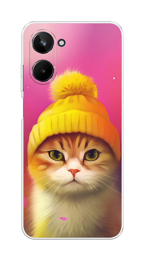 

Чехол Homey на Realme 10 4G "Котик в шапочке"", Розовый;желтый;бежевый, 2512150-1