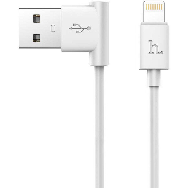 фото Hoco  6957531021131  кабель usb hoco upl11 l shape, usb - lightning, 2.1а, 1.2 м, белый, l