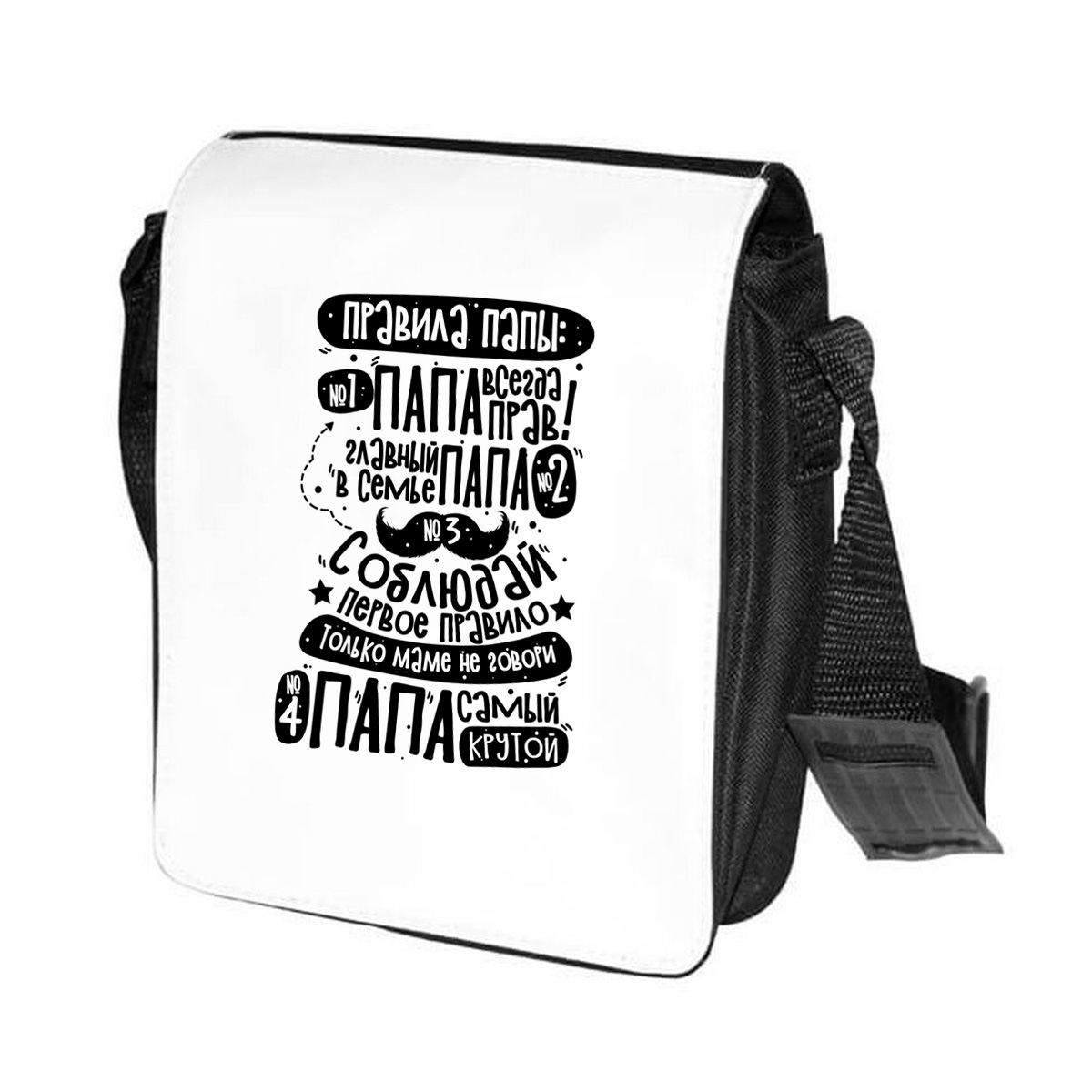 

Сумка унисекс CoolPodarok CN04821 черно-белый, Черный;белый, CN04821