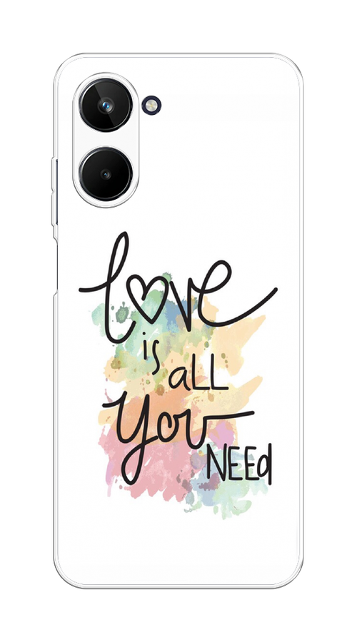 

Чехол Homey на Realme 10 4G "Love is all you need", Белый;черный;зеленый, 2512150-1