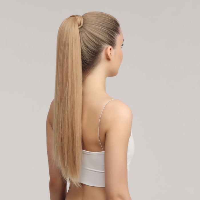 Хвост накладной Queen fair прямой волос, на резинке, 60 см, 100 г, цвет блонд hairway расческа хвост пластмассовый 210 мм