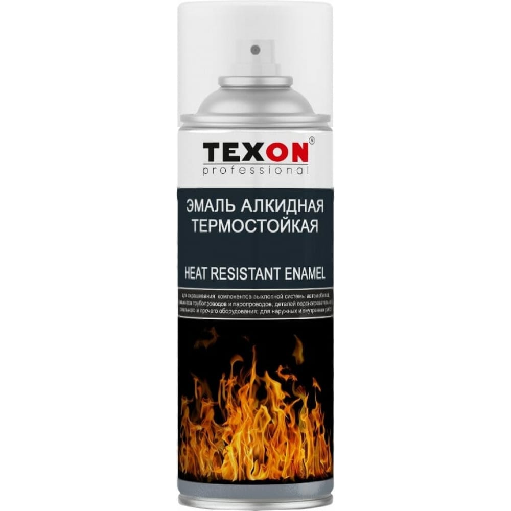 Антикоррозионная эмаль Texon (термостойкая до 800 градусов; черный; аэрозоль; 520 мл) ТХ18