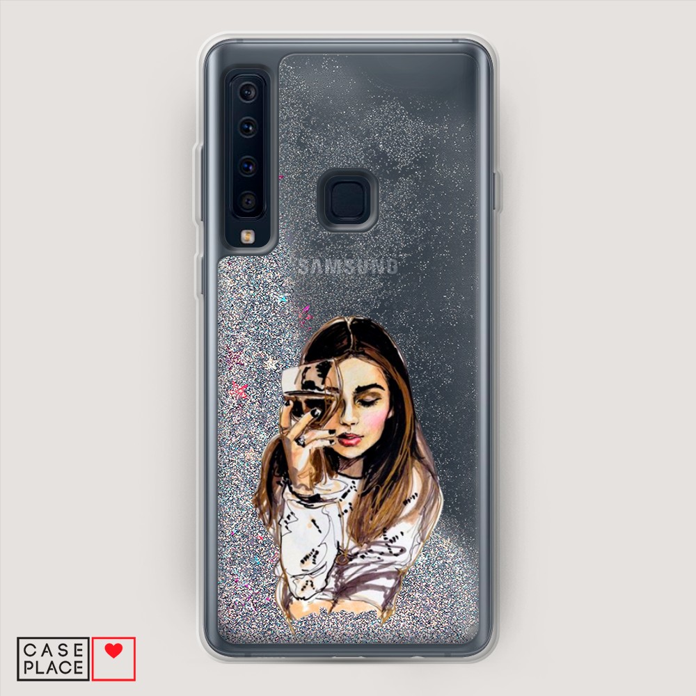 

Жидкий чехол с блестками "Звездный единорог" на Samsung Galaxy A91