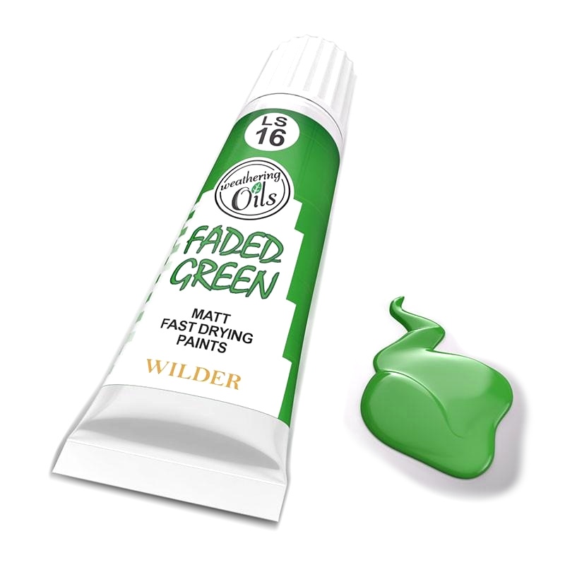 фото Ls-16 краски специальные быстросохнущие, на основе льняного масла. 20 мл цвет зелный выцве wilder