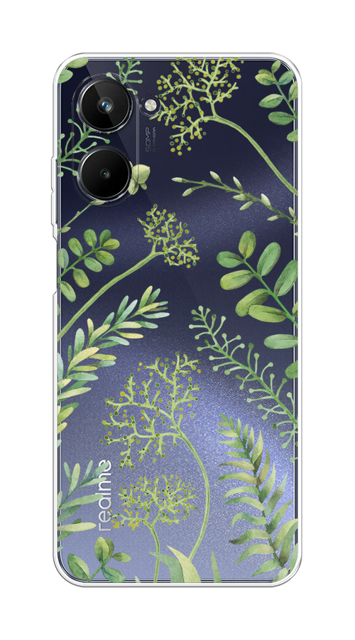 

Чехол Homey на Realme 10 4G "Green Leaves", Зеленый;прозрачный, 2512150-1
