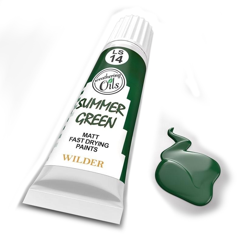 фото Ls-14 краски специальные быстросохнущие, на основе льняного масла. 20 мл цвет зелный летни wilder