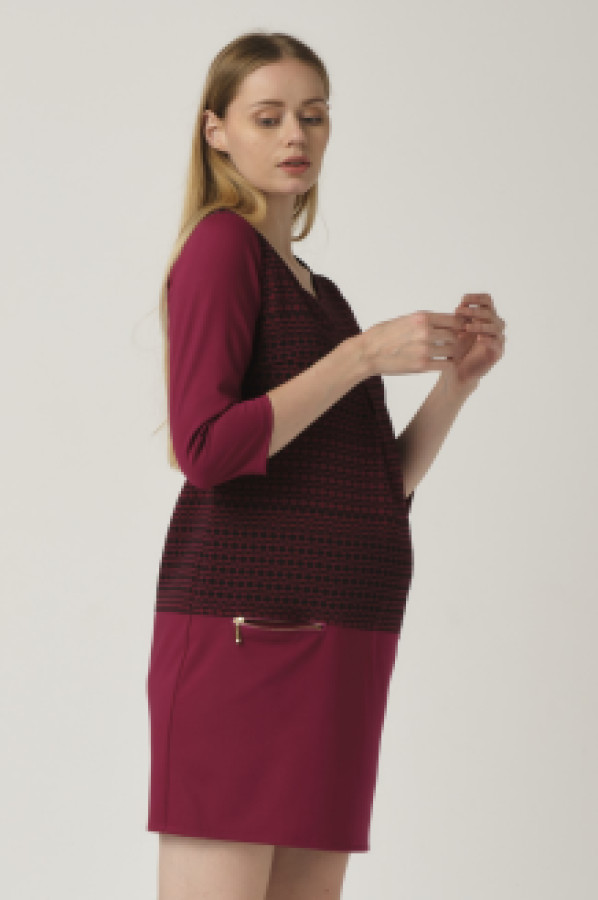 Платье для беременных женское Busa 1768 розовое 4 (доставка из-за рубежа)