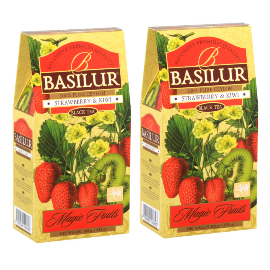

Чай черный Basilur Клубника и Киви, 2 шт по 100 г