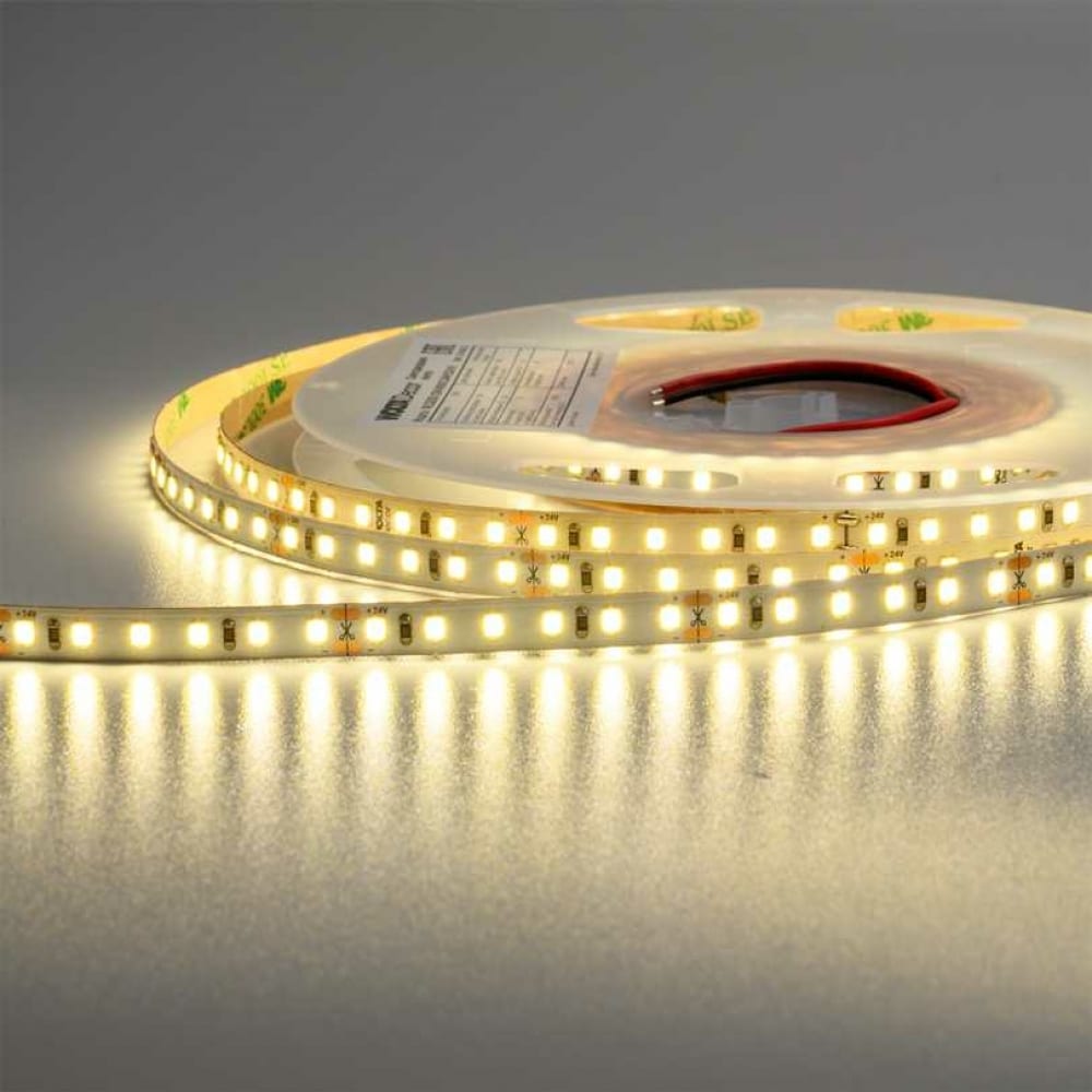 фото Светодиодная лента wolta decor smd2835 12вт 3000к 24в ip20 120led/m wls2835-12w/3000/24h12