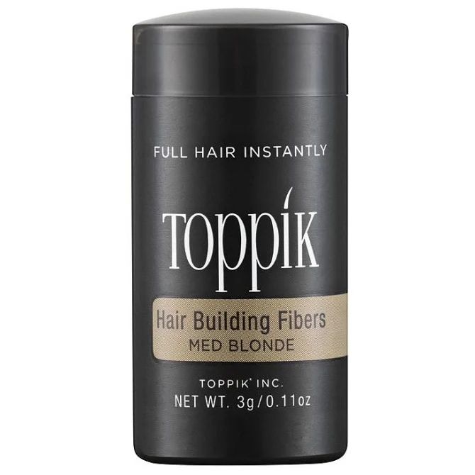 Пудра-загуститель для волос Toppik Hair Building Fibers Русый 3 гр загуститель barbertime для волос с кератином hair building keratin fiber medium brown