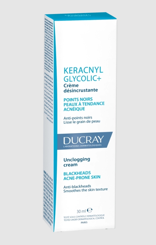 Крем Ducray Keracnyl Glycolic Очищающий матирующий для кожи склонной к акне 30 мл 2292₽