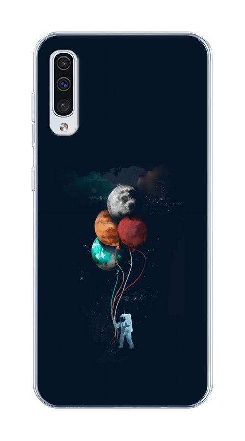 

Чехол на Samsung Galaxy A50/A30S "Космонавт с шариками", Разноцветный, 27750-4