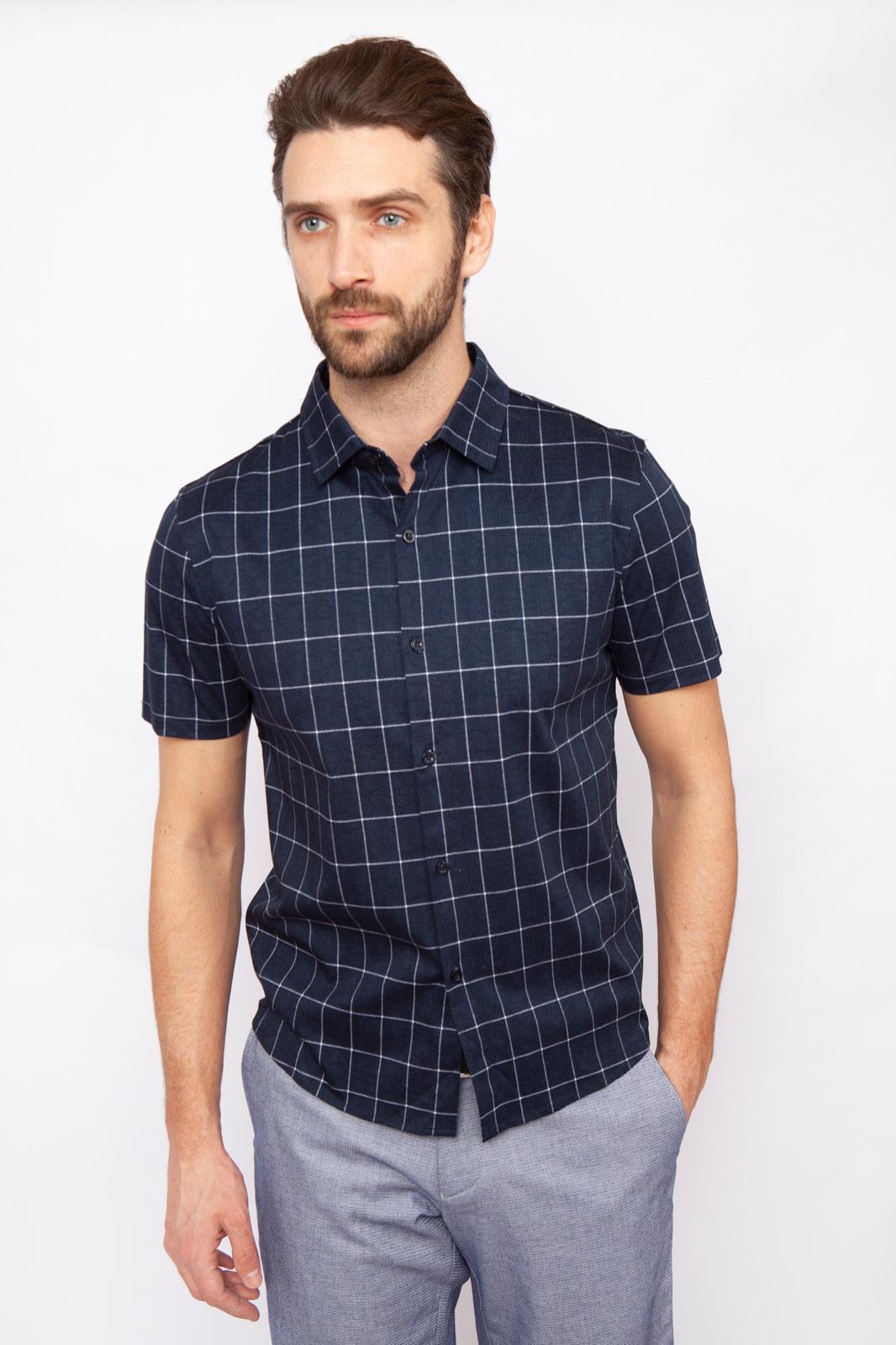 фото Рубашка мужская kanzler 19s-pbdw03ss-t/30 синяя m
