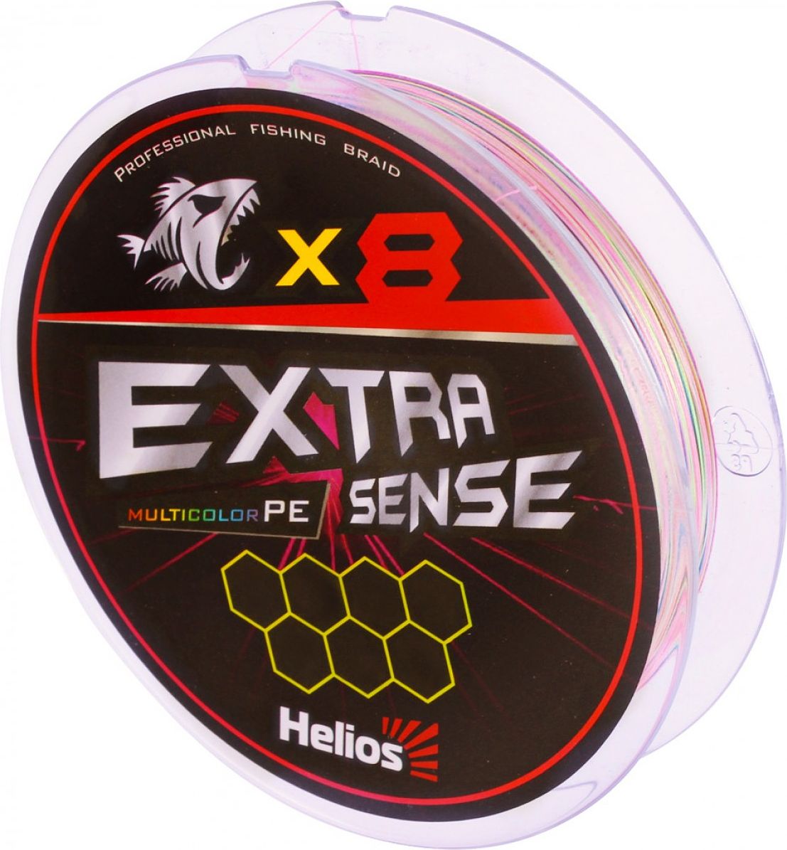 Леска плетеная Helios Helios Extrasense X8 PE 0,17 мм, 150 м, 7,3 кг, multicolor