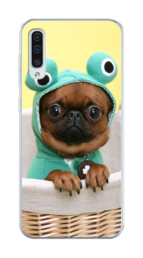 

Чехол на Samsung Galaxy A50/A30S "Собачка в шапке лягушки", Коричневый;желтый;голубой, 27750-1