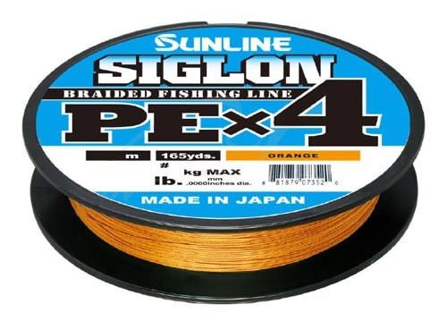 

Леска плетеная SunLine Siglon PE X4 0,29 мм, 150 м, 18,5 кг, orange, Siglon PE X4