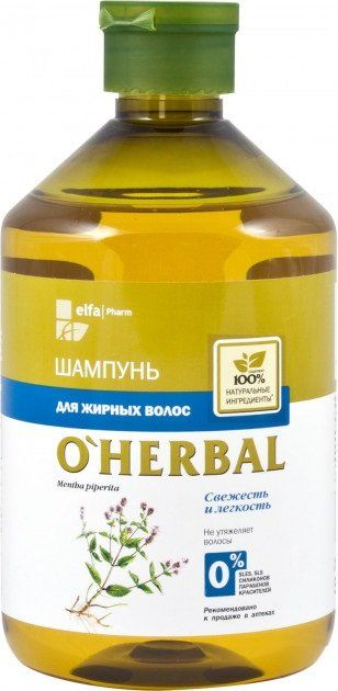 фото Шампунь для жирных волос o'herbal 500 мл