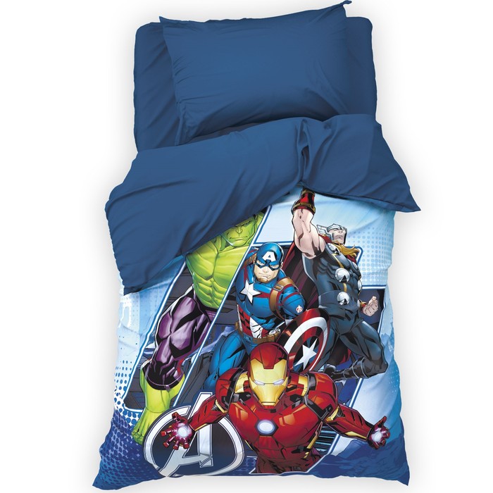 Детское постельное белье Marvel Мстители 1,5-спальное комплект disney 2 мстители 3 7 лет стол 57см стул мягк д2а