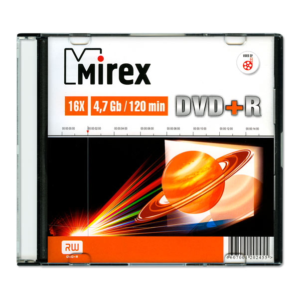 фото Диск mirex 4,7gb 16x slim case (202455)