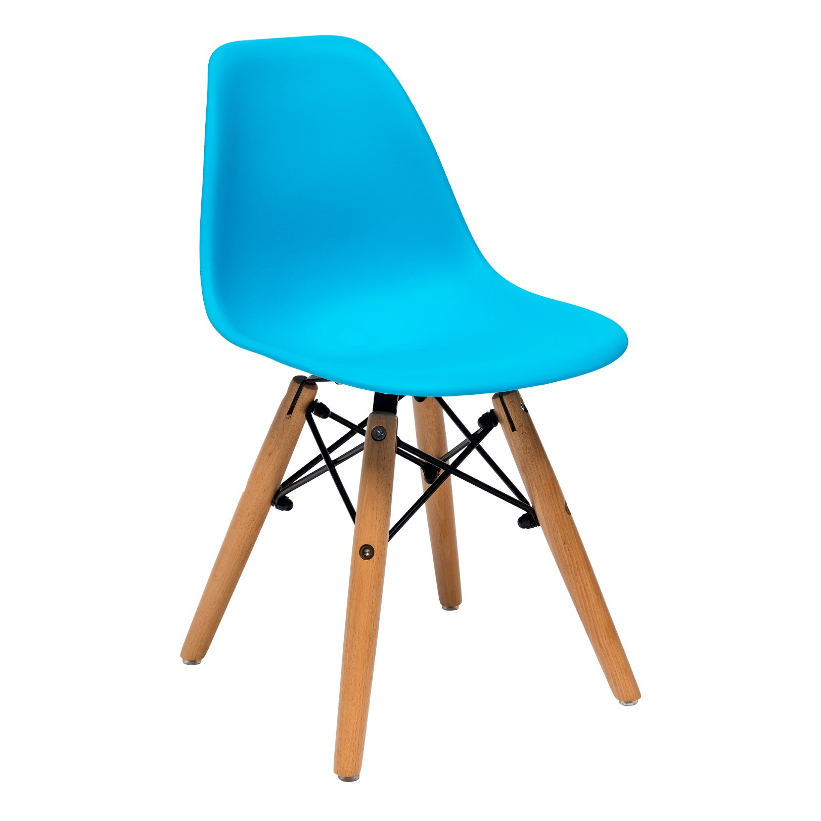 фото Стул stool group eams small 8056s, натуральное дерево/голубой