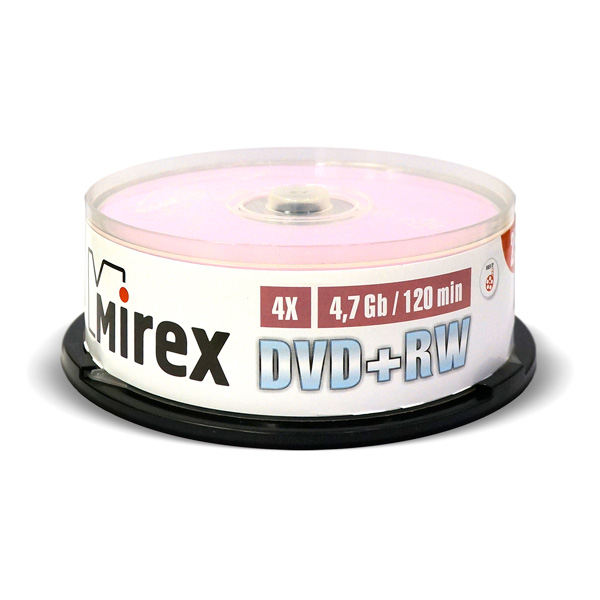 фото Диск mirex 4,7gb 4x cake box 25 шт (202592)