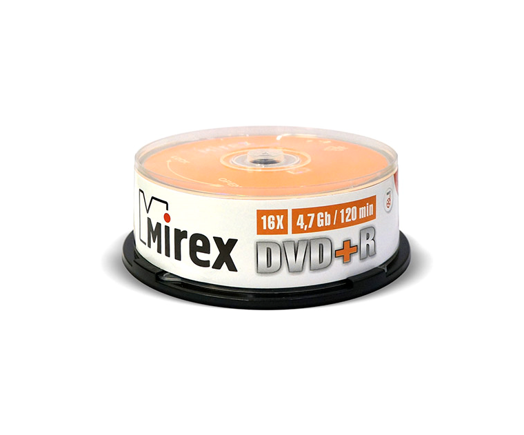 фото Диск mirex 4,7gb 16x cake box 25 шт