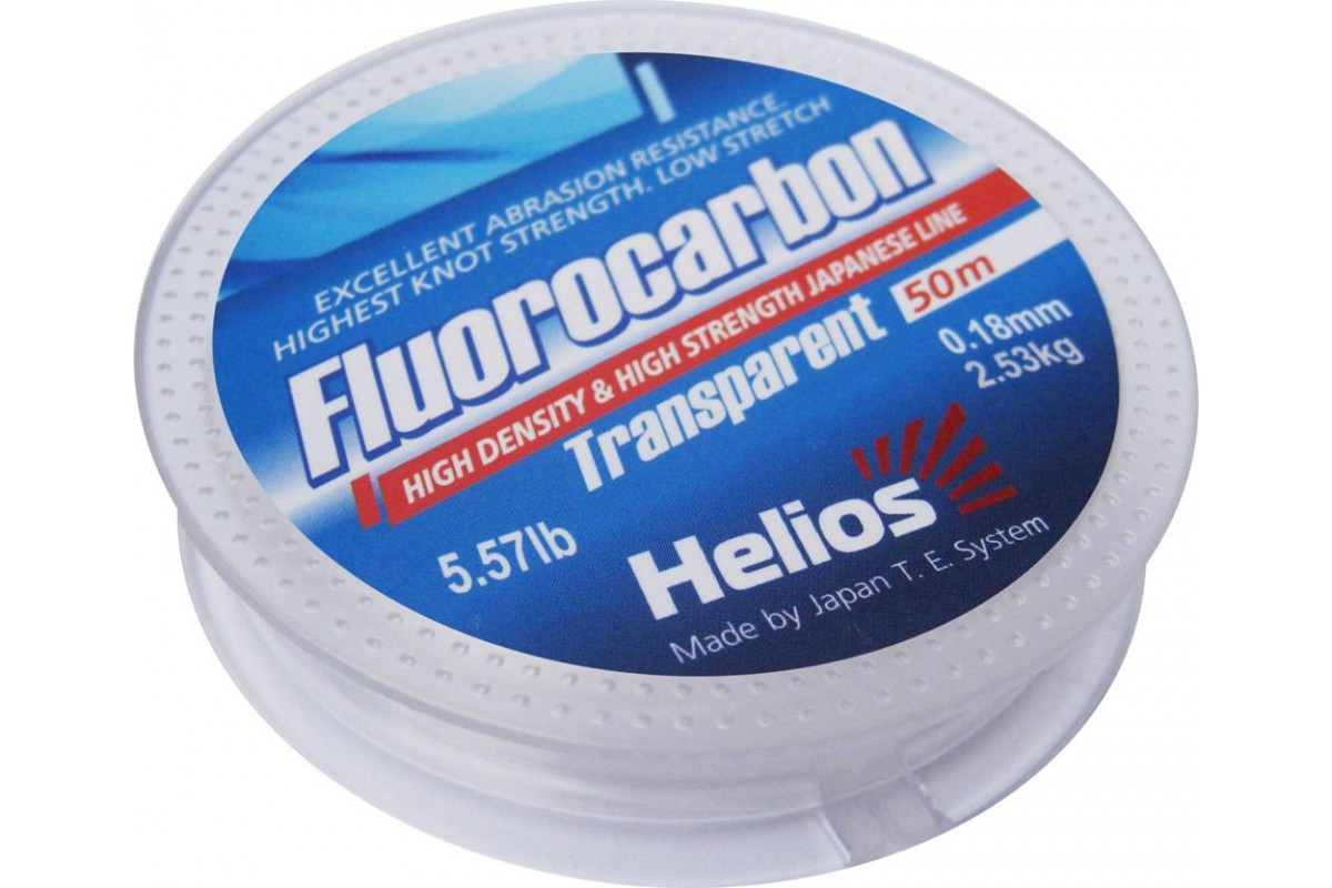 Леска флюрокарбоновая Helios Fluorocarbon 0,25 мм, 30 м, 5,06 кг, transparent