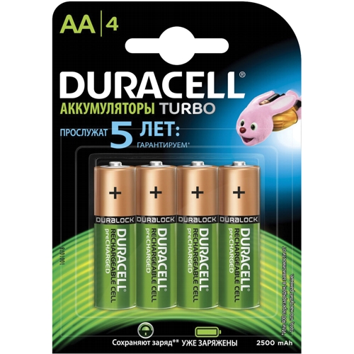 фото Аккумуляторная батарея duracell turbo hr6-4bl 4 шт