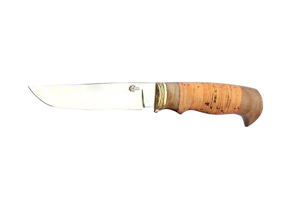 Туристический нож Семин Куница, коричневый/латунь