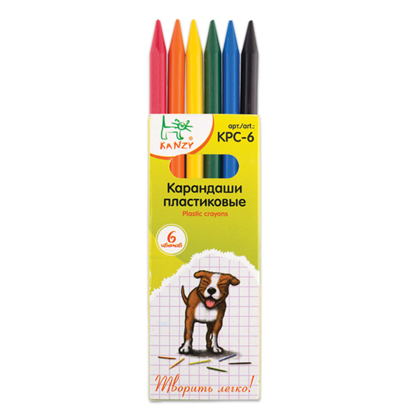 

Карандаши пластиковые 6 цв, KPC-6, от KANZY