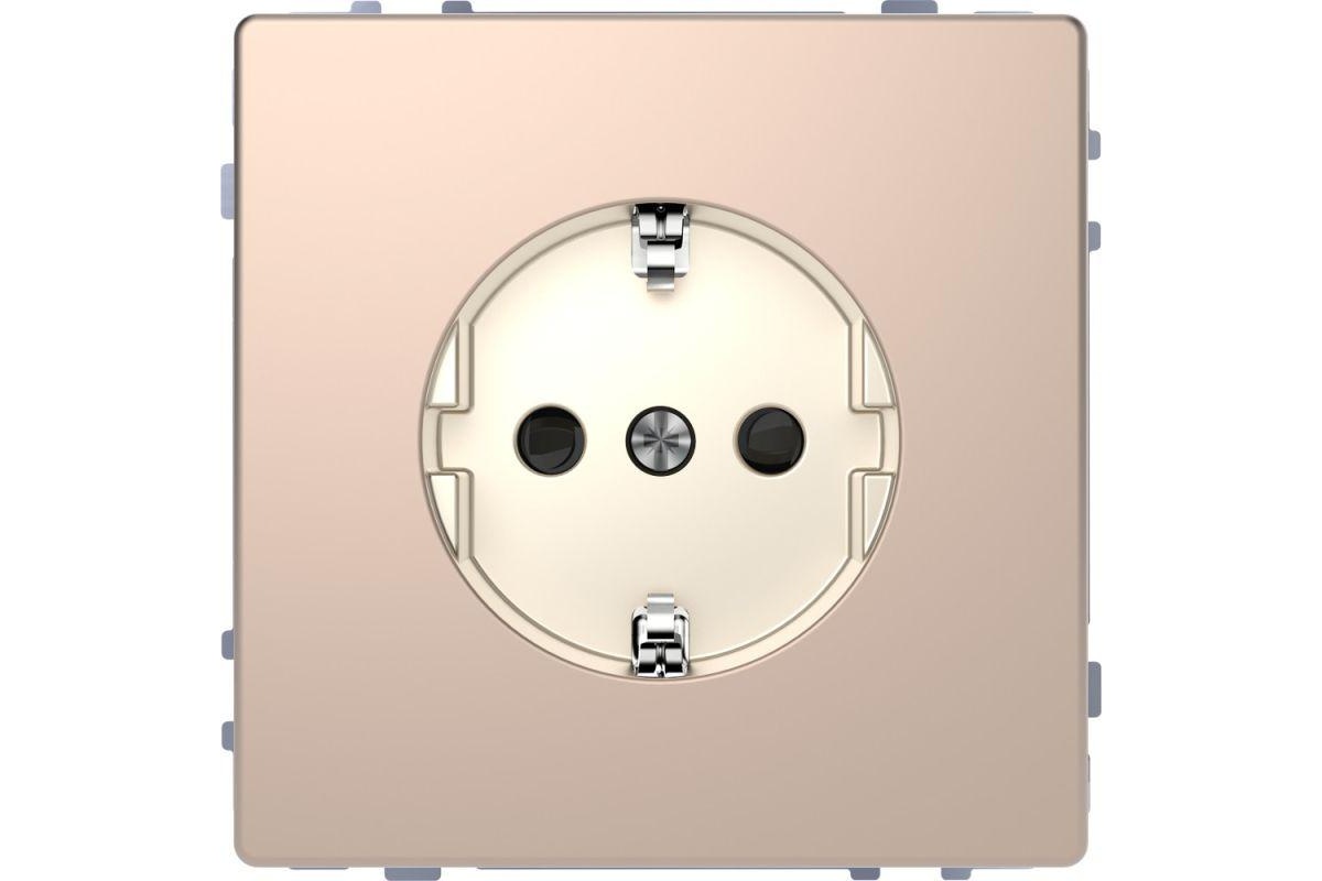 фото Розетка se merten d-life шампань 16а с/з, без шторок schneider electric