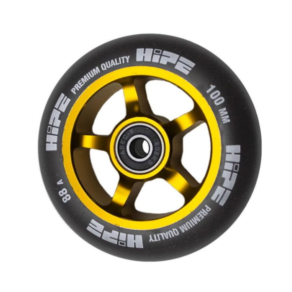 

Колесо для самоката Hipe 5-Spoke 100 мм золотистое/черное, 5-Spoke