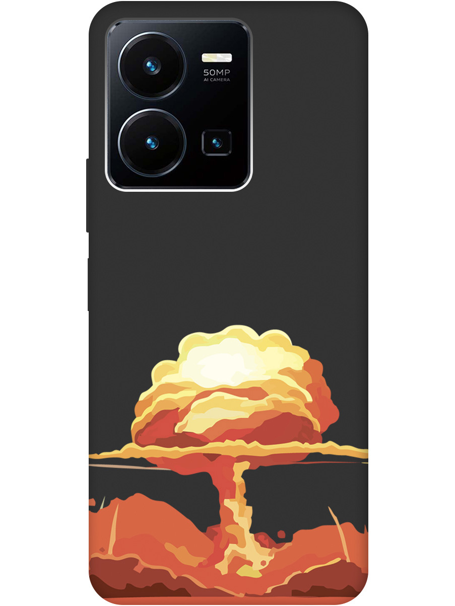 

Чехол на Vivo Y35 силиконовый матовый Soft Touch с принтом "Boom", Черный;красный, 20000612