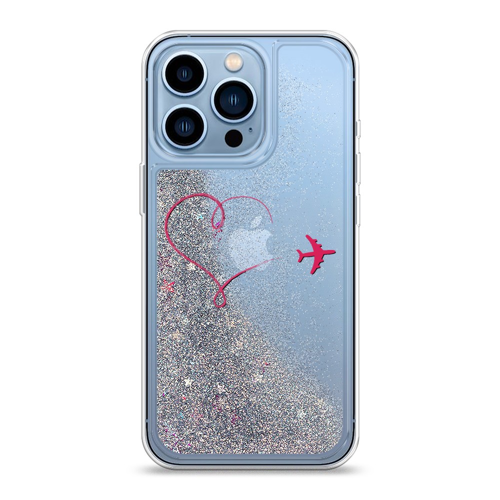 

Чехол Awog на Apple iPhone 13 Pro / Айфон 13 Pro "Сердце и самолет", Разноцветный, 14391-1