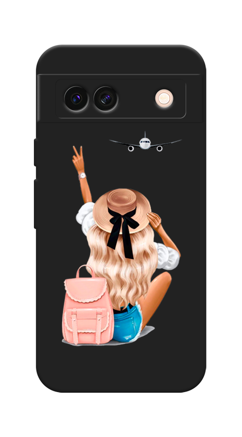 

Чехол Awog на Google Pixel 8A "Автостопом самолетом", Бежевый;белый, 271752-1