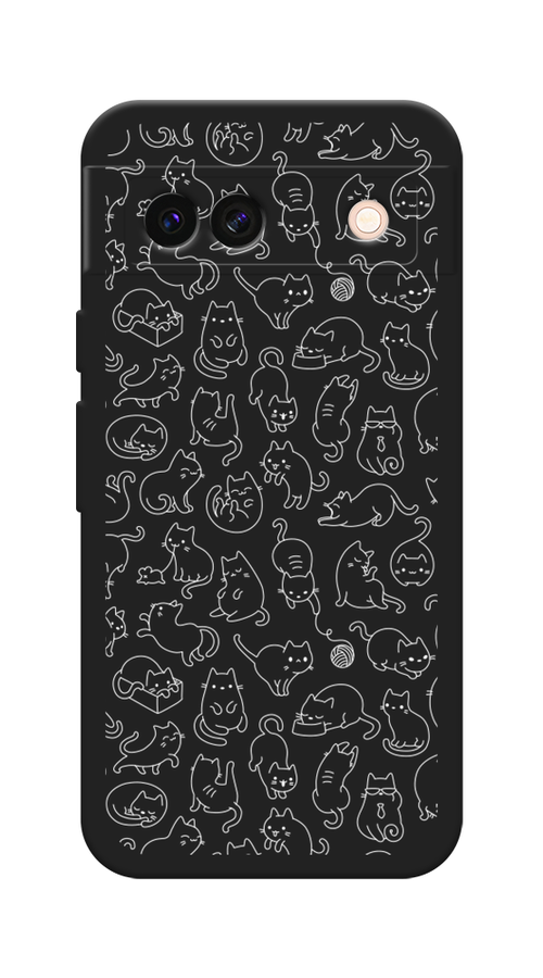 

Чехол Awog на Google Pixel 8A "Шкодливые котики", Прозрачный;бежевый, 271752-1