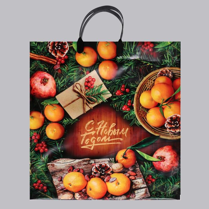 

Пакет "Вкусный праздник", полиэтиленовый с пластиковой ручкой, 40х44 см, 100 мкм, Разноцветный