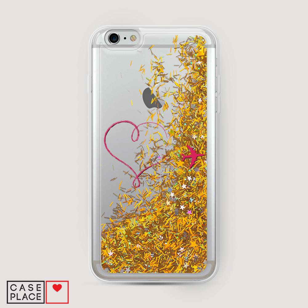 

Чехол Awog на Apple iPhone 6 Plus / Айфон 6 Plus "Сердце и самолет", 10590-1