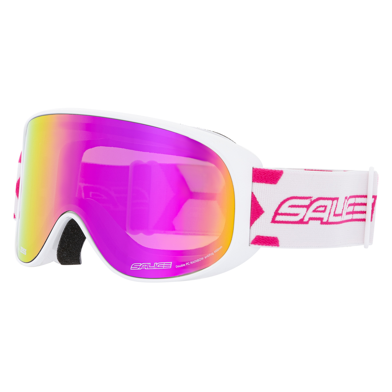 

Маска Горнолыжная Salice 100Darwf White-Purple/Darw Irex S3 (Б/Р) 2024-25, 100Darwf