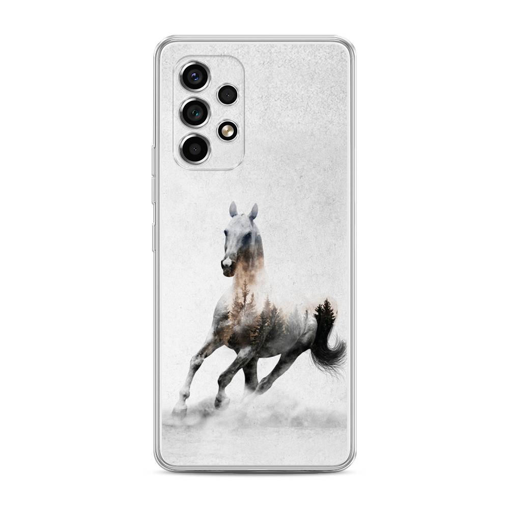 

Чехол Awog на Samsung Galaxy A53 / Самсунг A53 "Лошадь лес", Серый;черный, 2104550-2