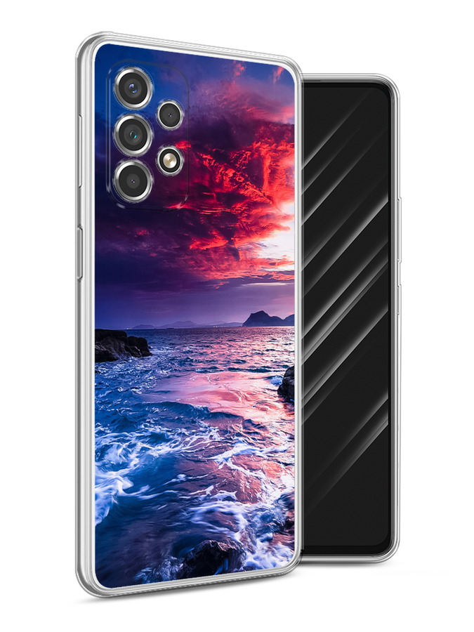 

Чехол Awog на Samsung Galaxy A53 / Самсунг A53 "Волны 1", Розовый;синий, 2104550-4