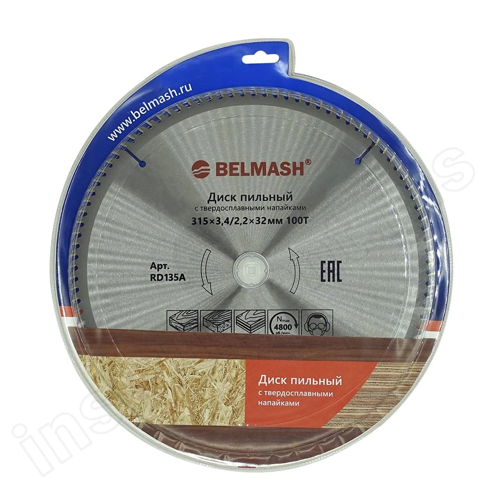 Белмаш Диск пильный BELMASH 315x3,4/2,2x32/30/ 100T RD135A