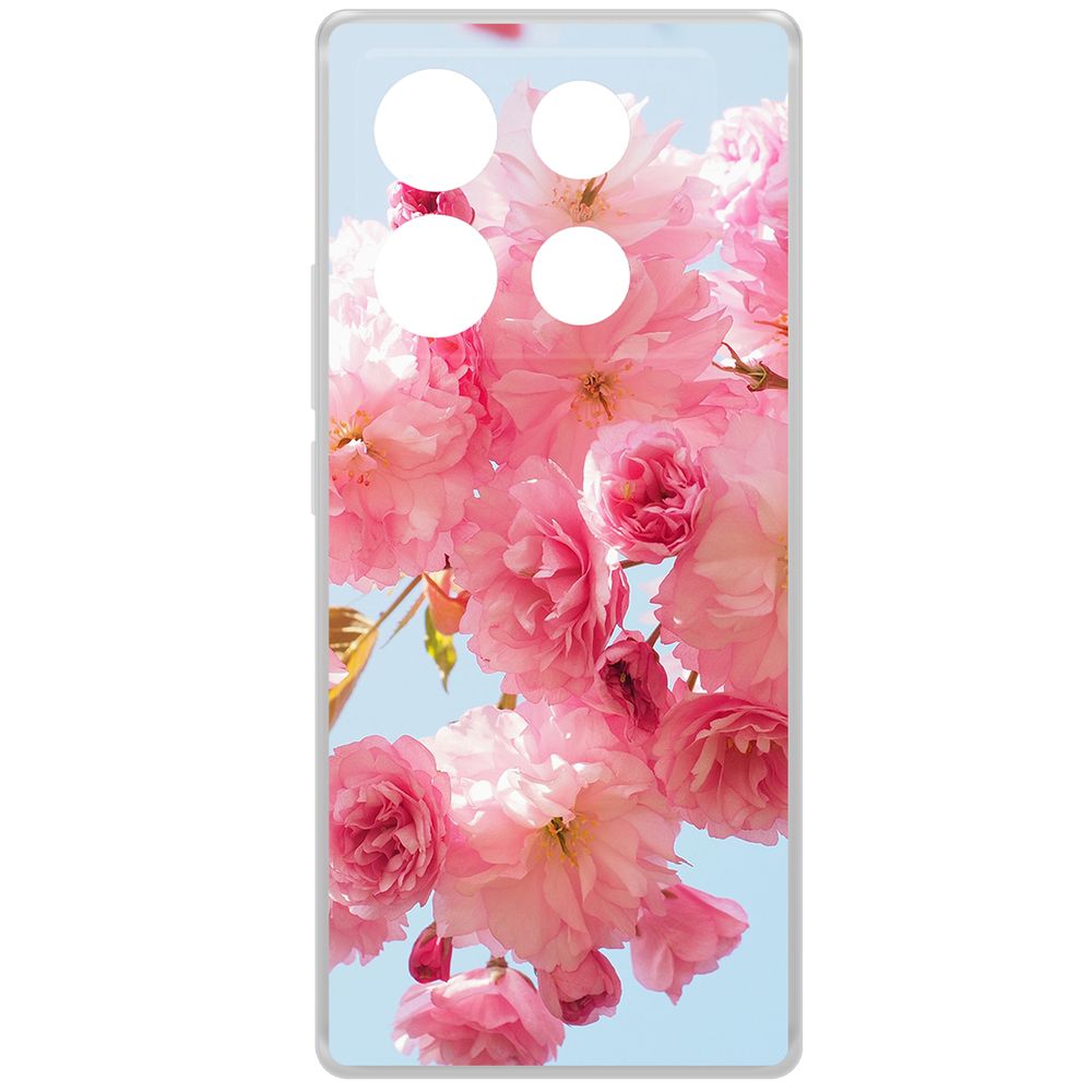 

Чехол-накладка Krutoff Clear Case Сакура для INFINIX Note 40, Прозрачный
