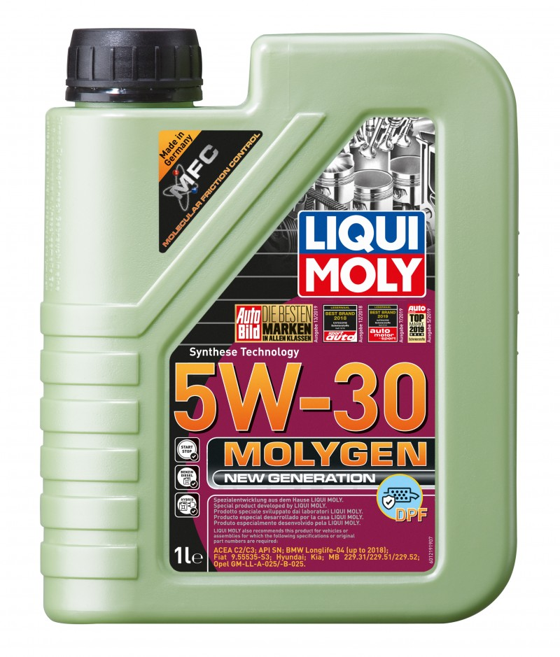 

Моторное масло LIQUI MOLY синтетическое Molygen NeW Generation DPF 5W30 1л