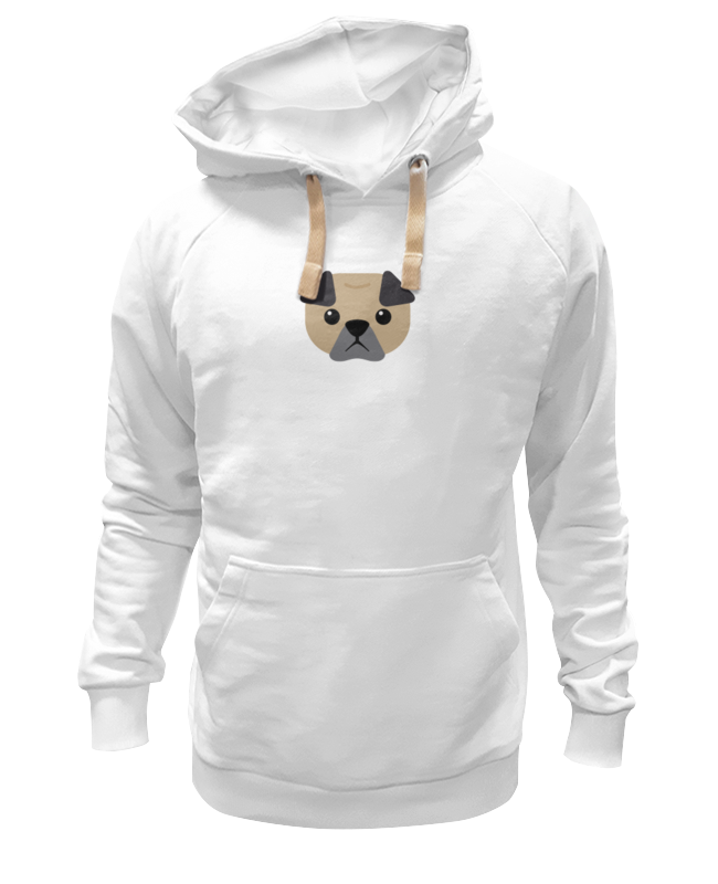 

Толстовка унисекс Printio Мопс. белая 3XL, Мопс.