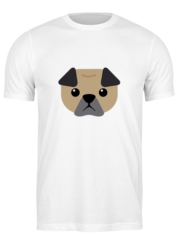 

Футболка унисекс Printio Мопс. белая 3XL, Мопс.