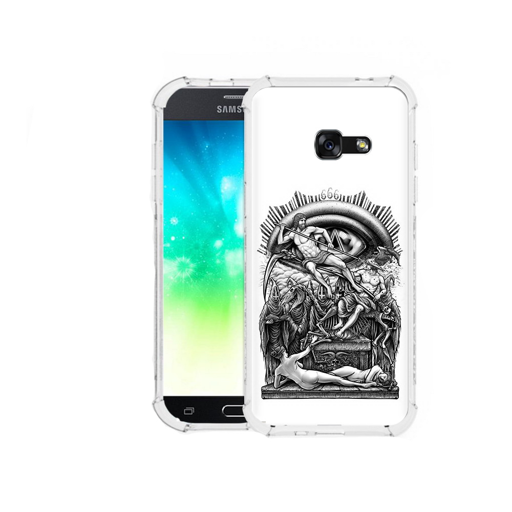 

Чехол MyPads Tocco для Samsung Galaxy A3 (2016) оракул черно белый, Прозрачный, Tocco