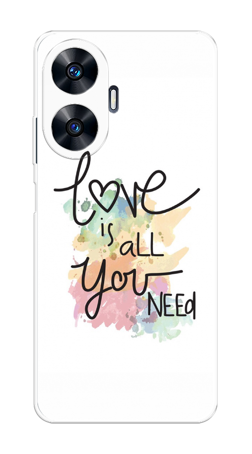 

Чехол Homey на Realme C55 "Love is all you need", Белый;черный;зеленый, 2513850-1