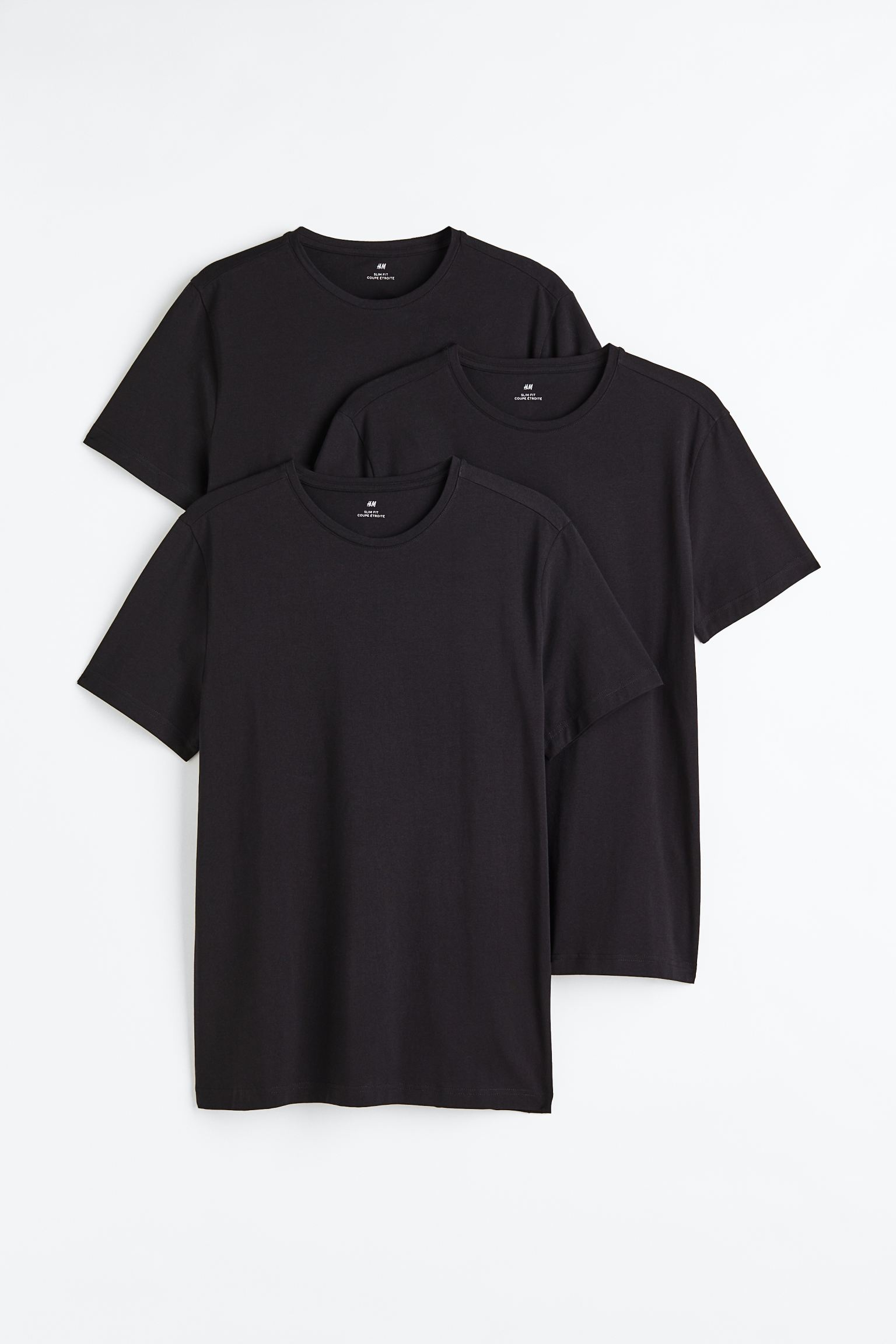 

Комплект футболок мужских H&M 578630003 черных M (доставка из-за рубежа), Черный, 0578630003